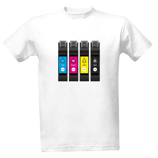 Tričko s potiskem Tričko s CMYK potiskem pro všechny tiskaře a grafiky