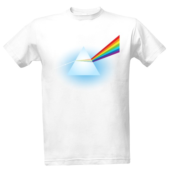 Tričko s potiskem Tričko lom světla optickým hranolem