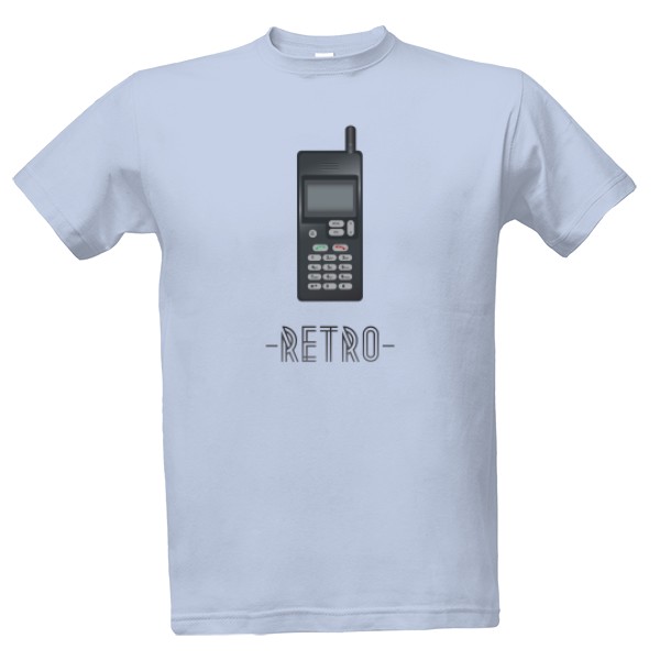 Tričko s potiskem Retro mobilní telefon s anténou
